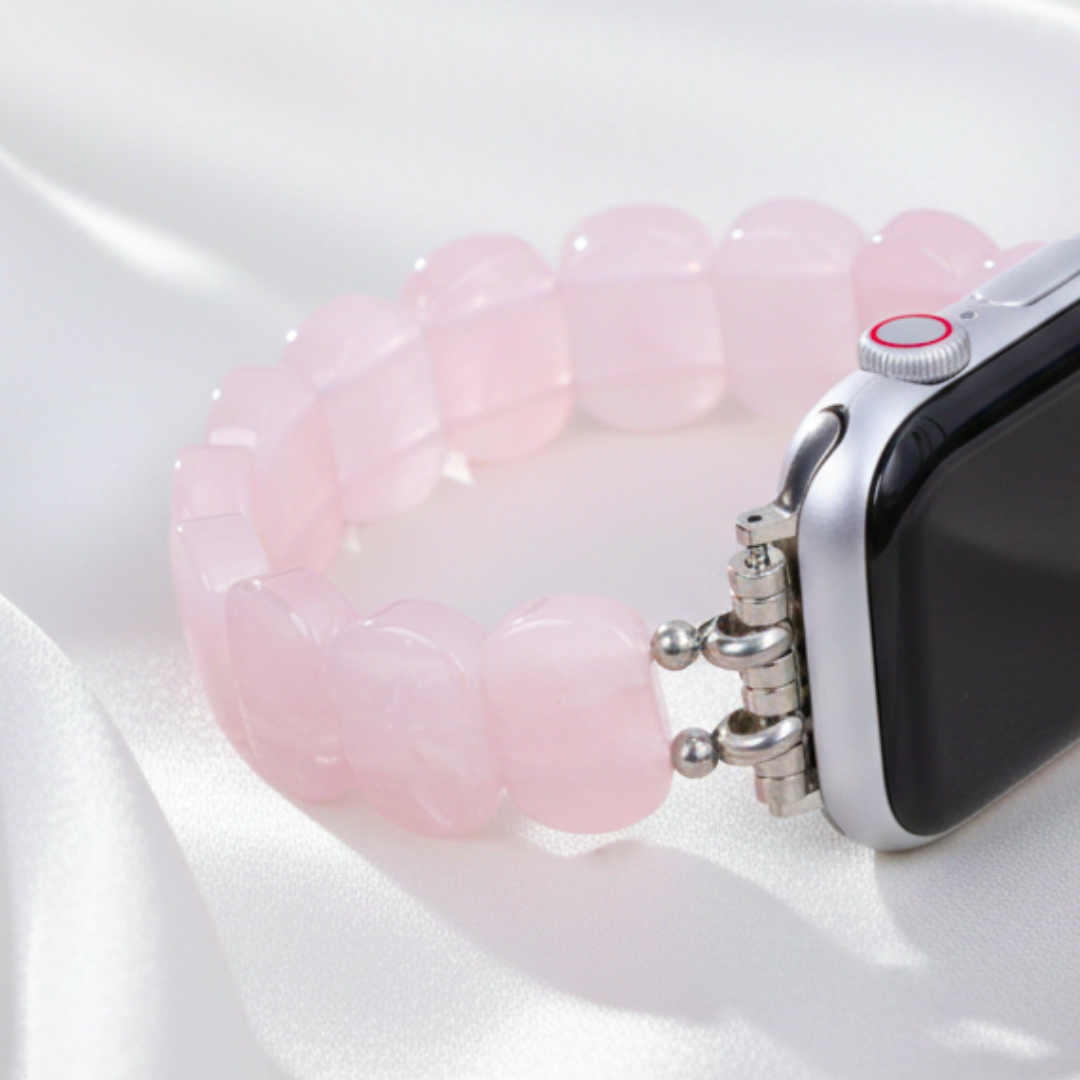Soft Blush Quartz Stretch Apple Watch Strap