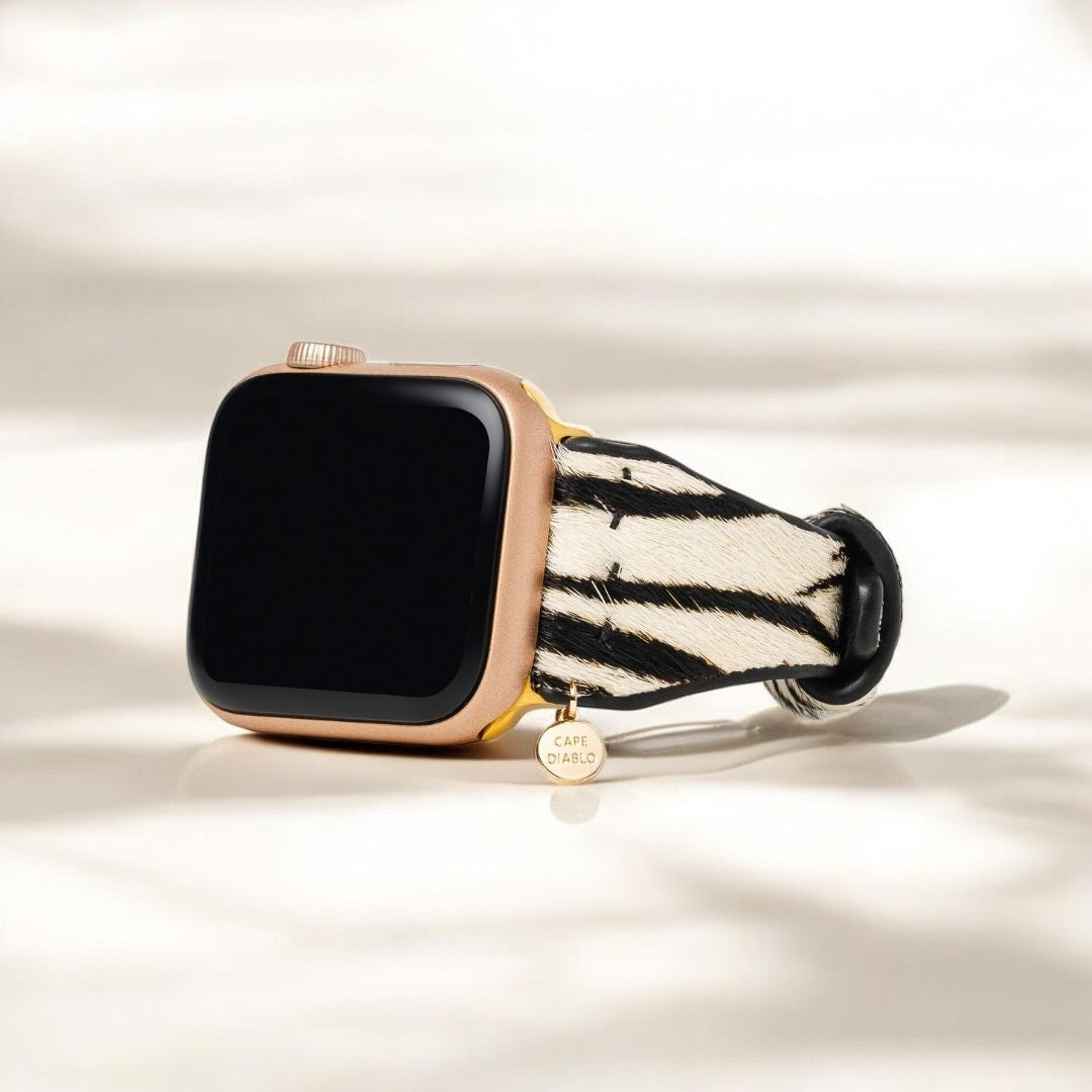 제브라 럭스 가죽 Apple Watch 스트랩