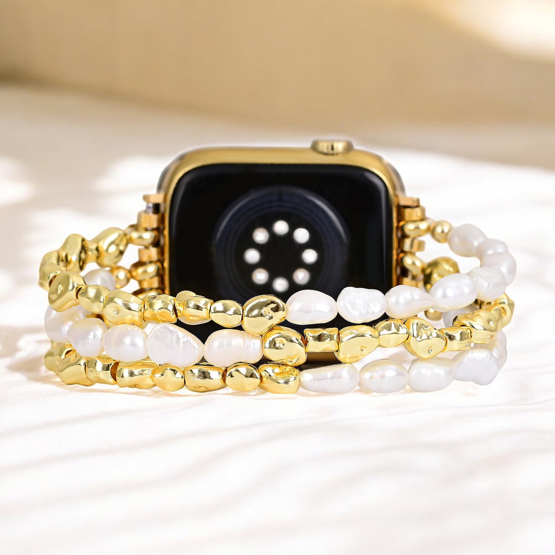 골든 펄 스트레치 Apple Watch 스트랩