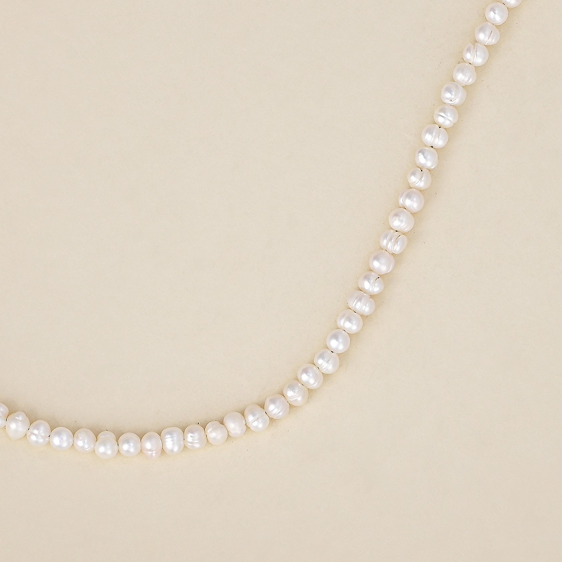 Pearl Bubble Initial Necklace