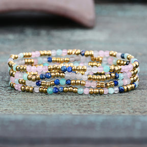 Jewel Lapis Amazonite Bracelet Set