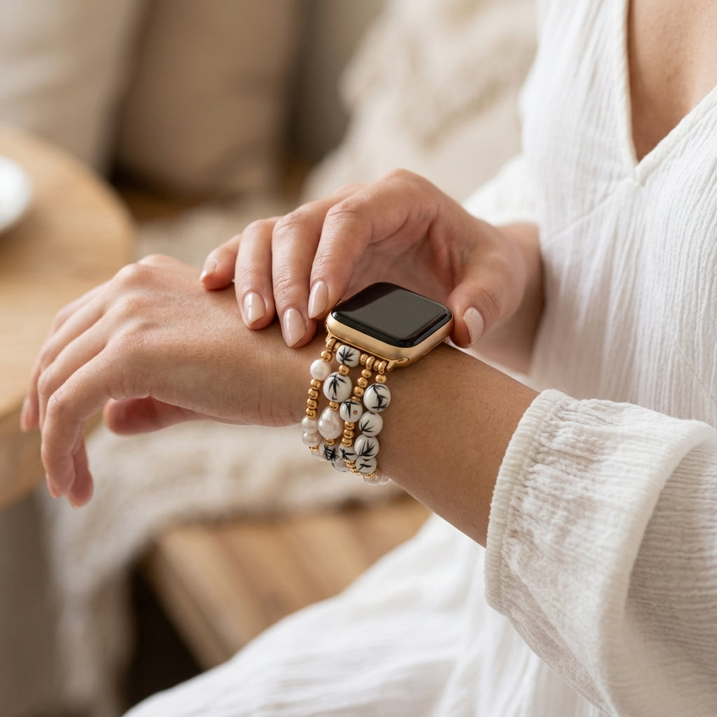포슬린 가든 대나무 미스트 Apple Watch 스트랩