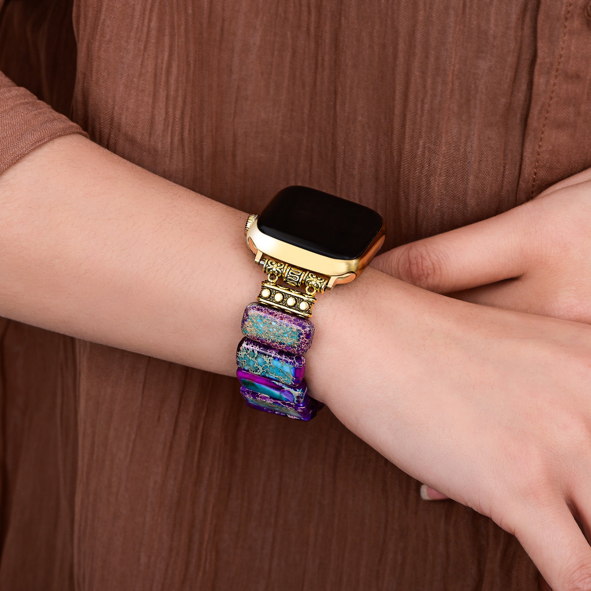 장엄한 티베탄 재스퍼 스트레치 Apple Watch 스트랩