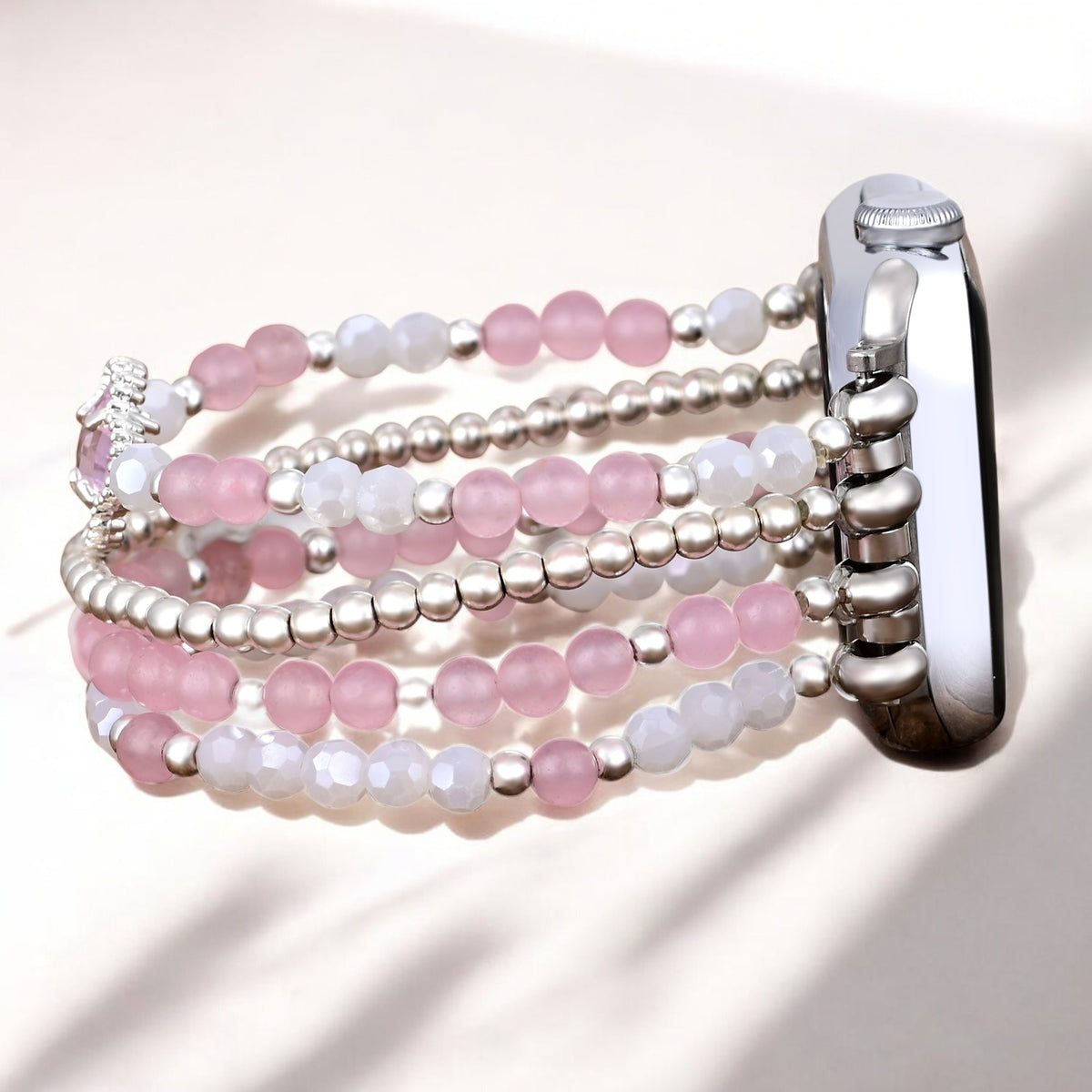 Valentine's Silver Love Stretch Watch Strap