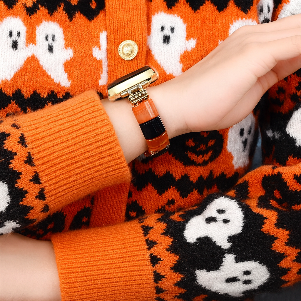 유령 줄무늬 할로윈 Apple Watch 스트랩