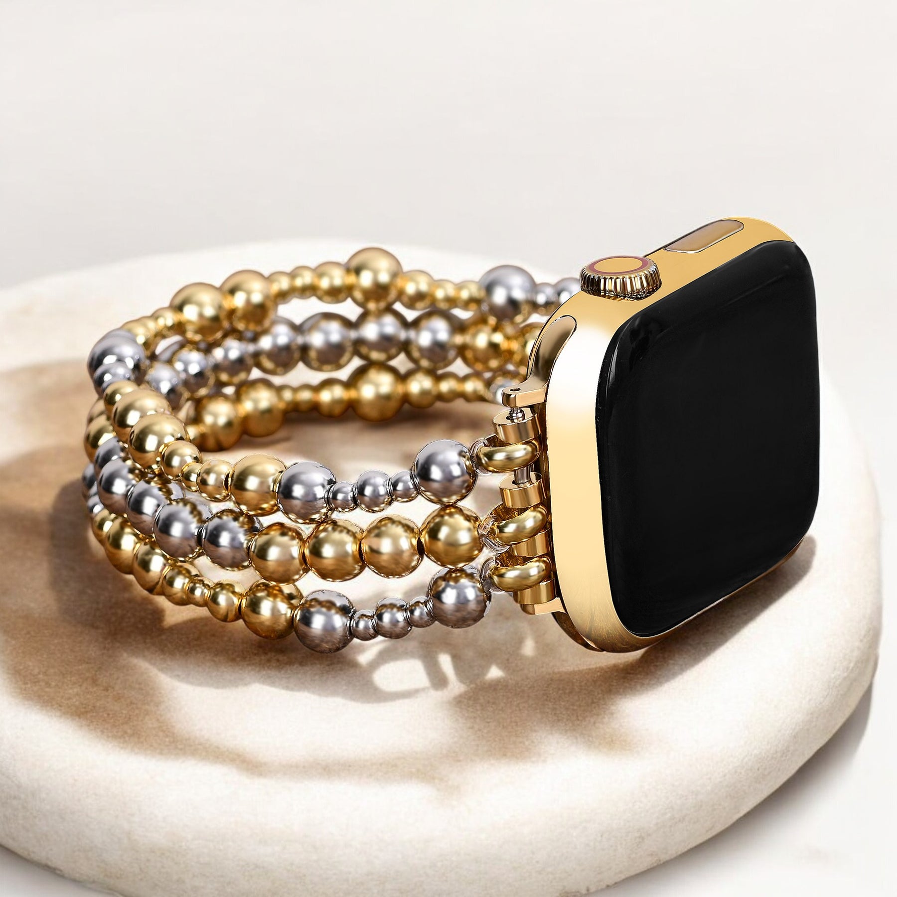 스털링 골드 스트레치 Apple Watch 스트랩
