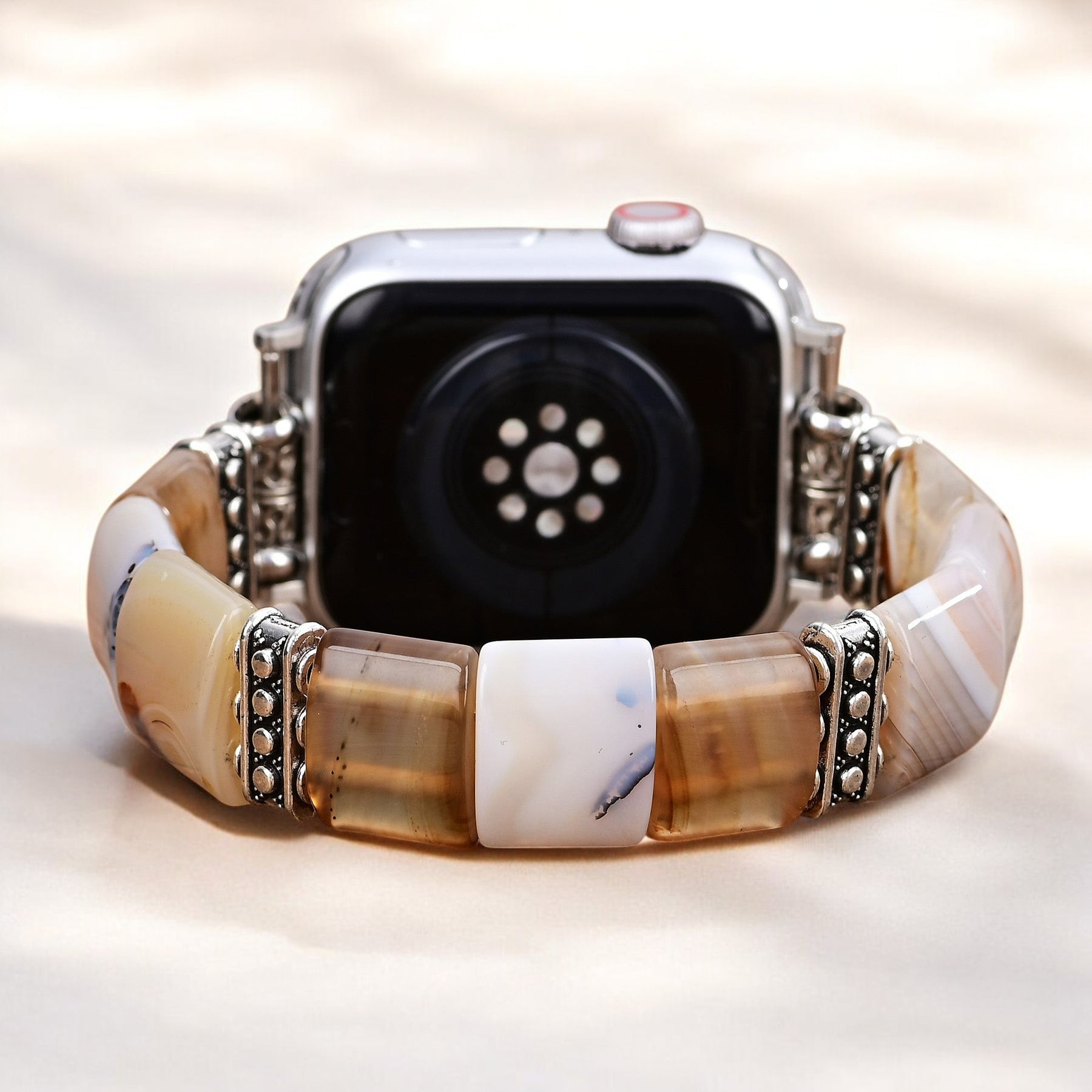 신성한 모래 아게이트 스트레치 Apple Watch 스트랩