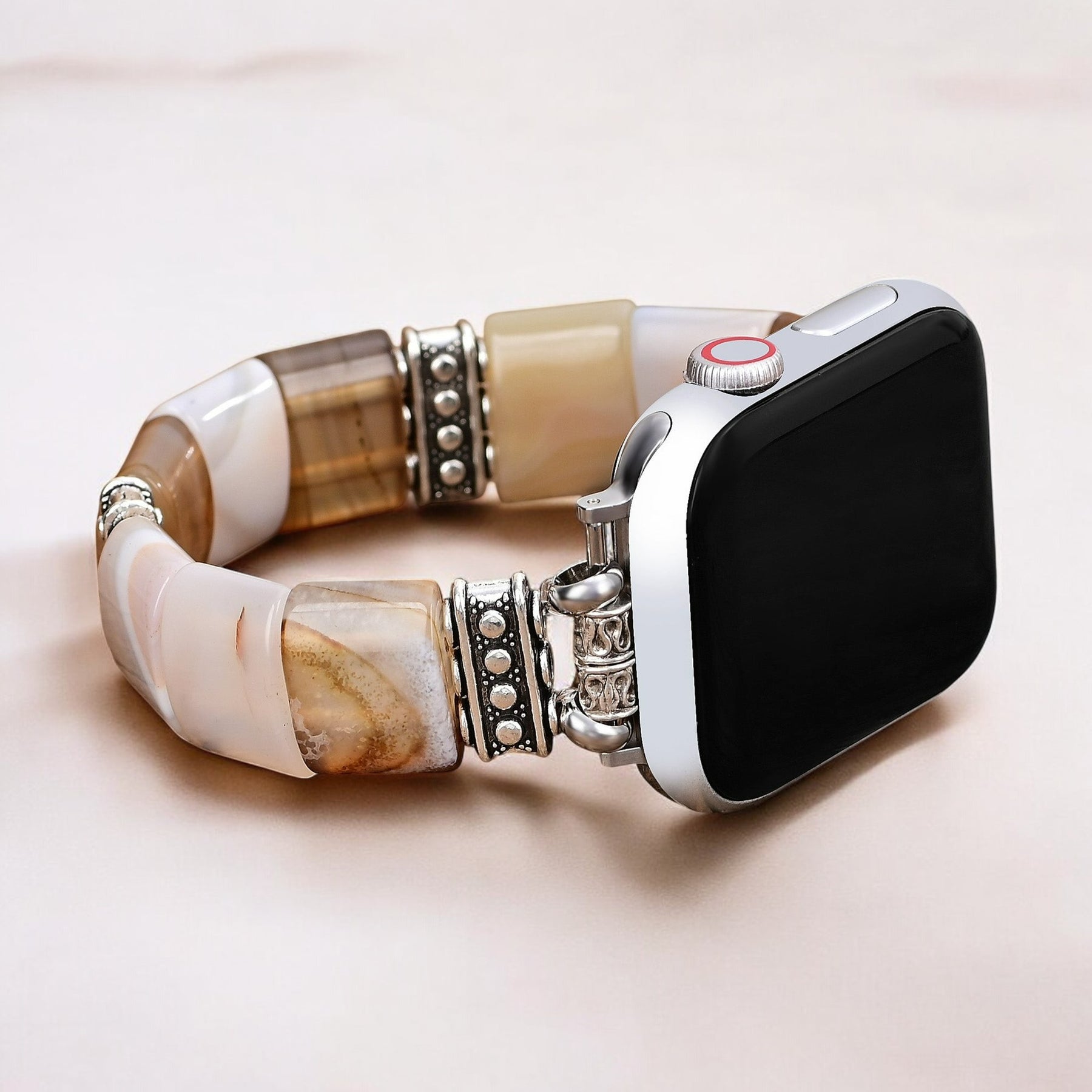 신성한 모래 아게이트 스트레치 Apple Watch 스트랩