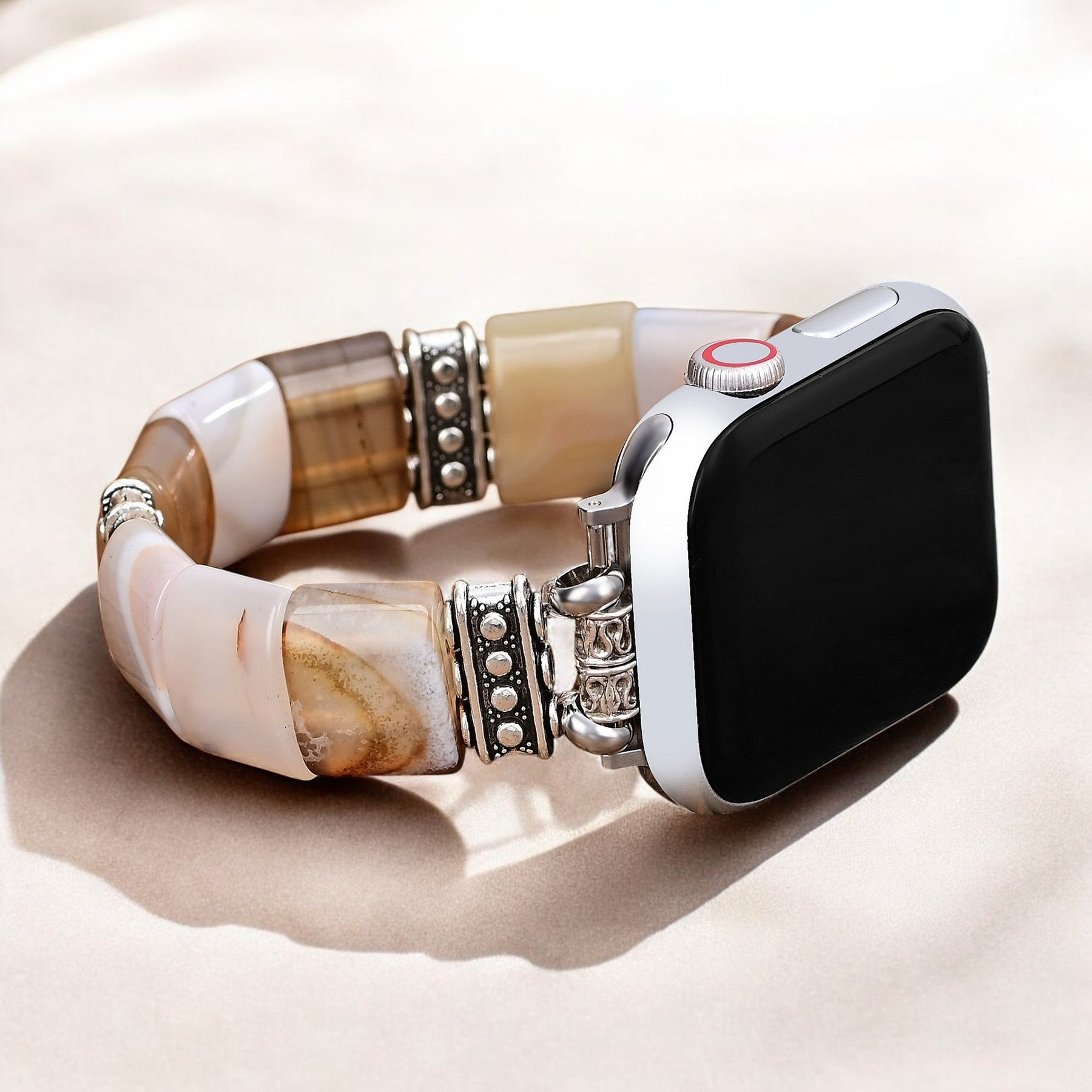 신성한 모래 아게이트 스트레치 Apple Watch 스트랩