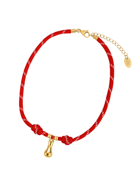 골든 버블 레터 로프 목걸이