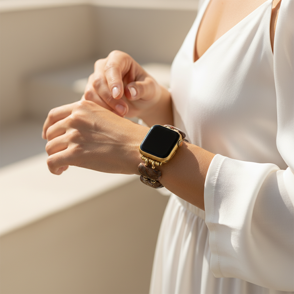 사막 지평선 마노 늘어나는 Apple Watch 줄넘기