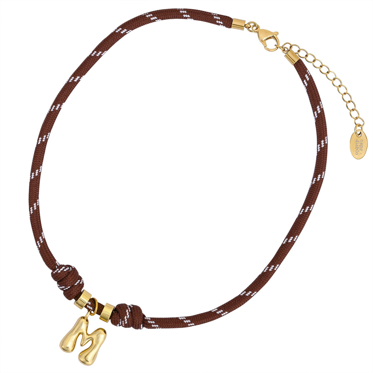 골든 버블 레터 로프 목걸이