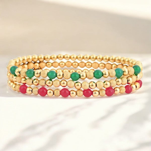 Festive Christmas Elegance Bracelet Set
