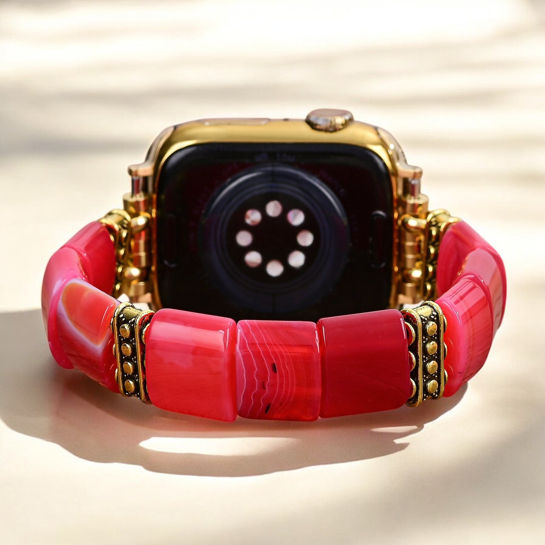 루비 에센스 아게이트 스트레치 Apple Watch 스트랩