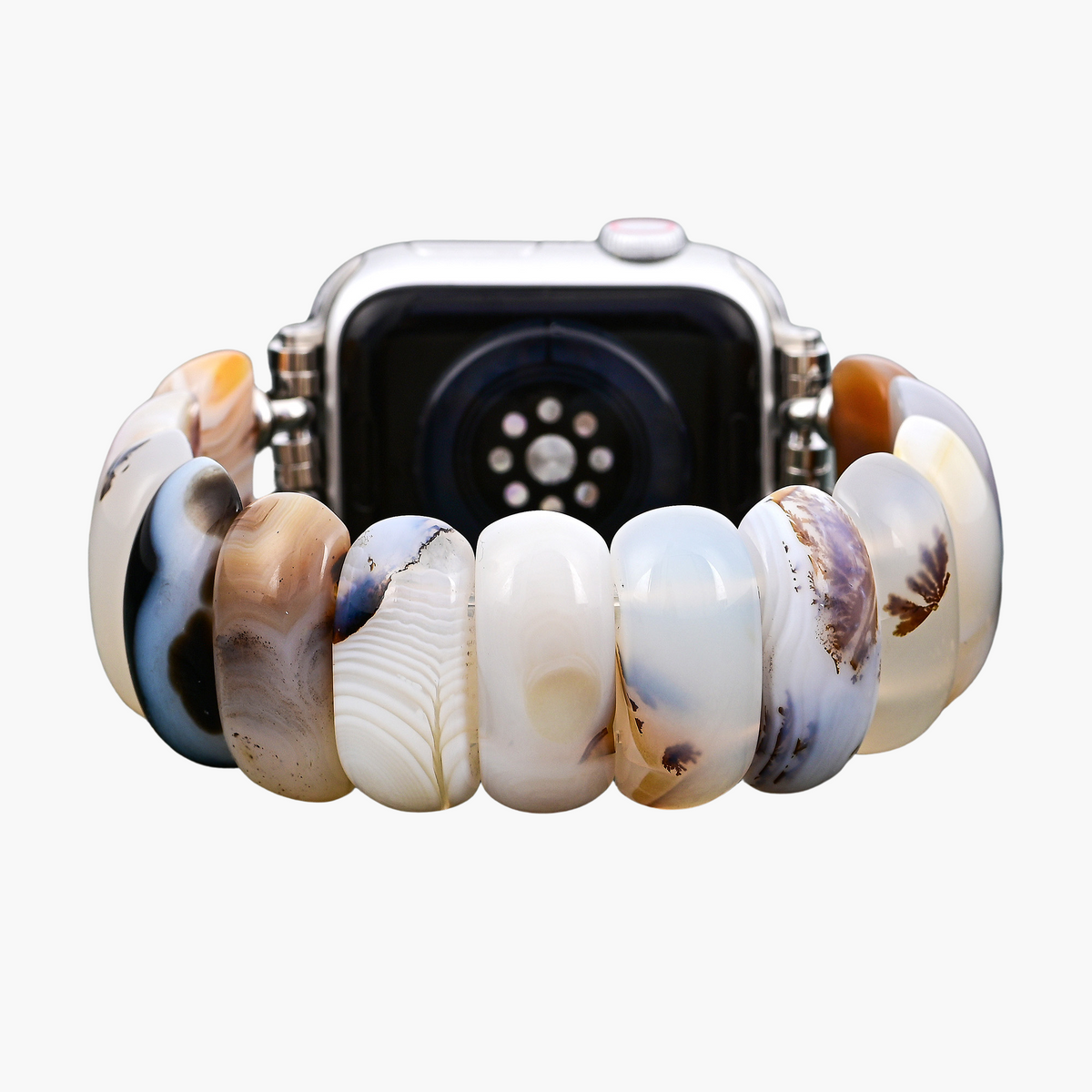 아이보리 듄 아게이트 스트레치 Apple Watch 스트랩