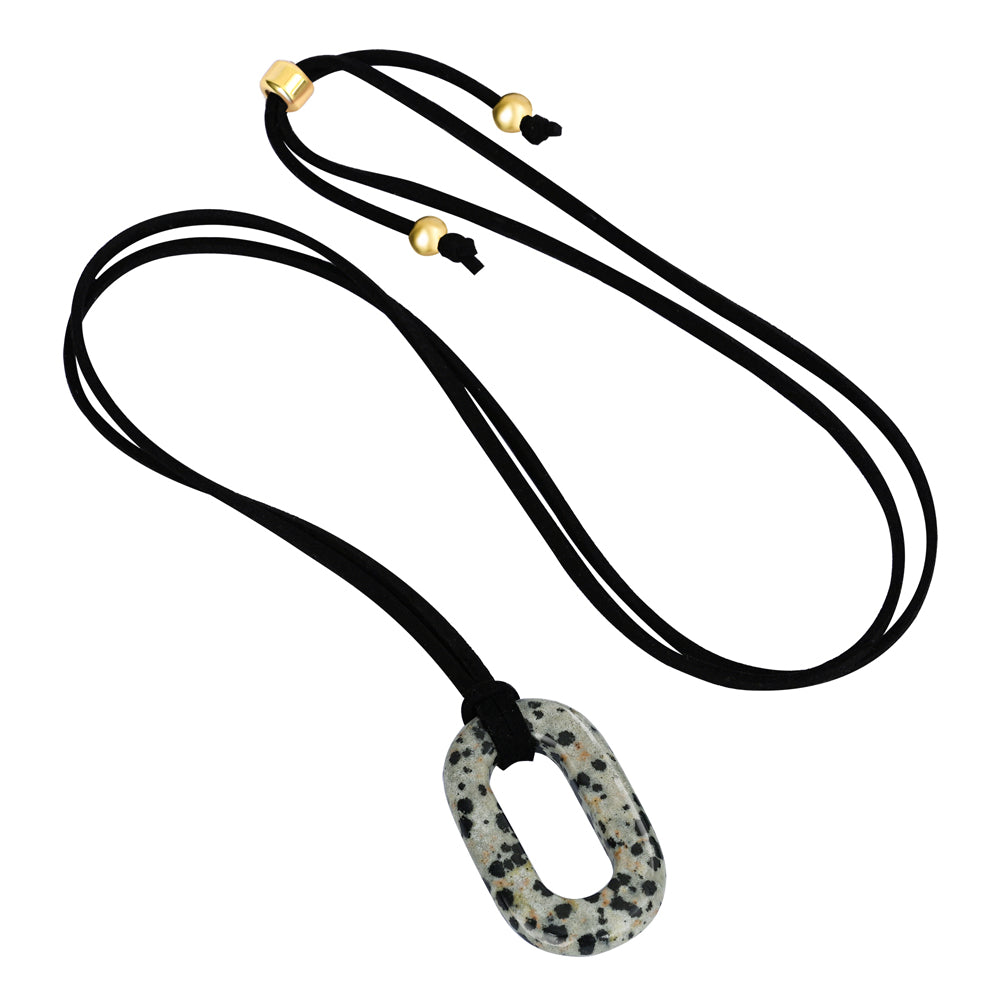 스웨이드 터쿼이즈 세레니티 목걸이