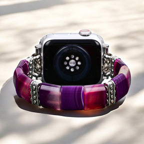 아메시스트 오라 아게이트 스트레치 Apple Watch 스트랩