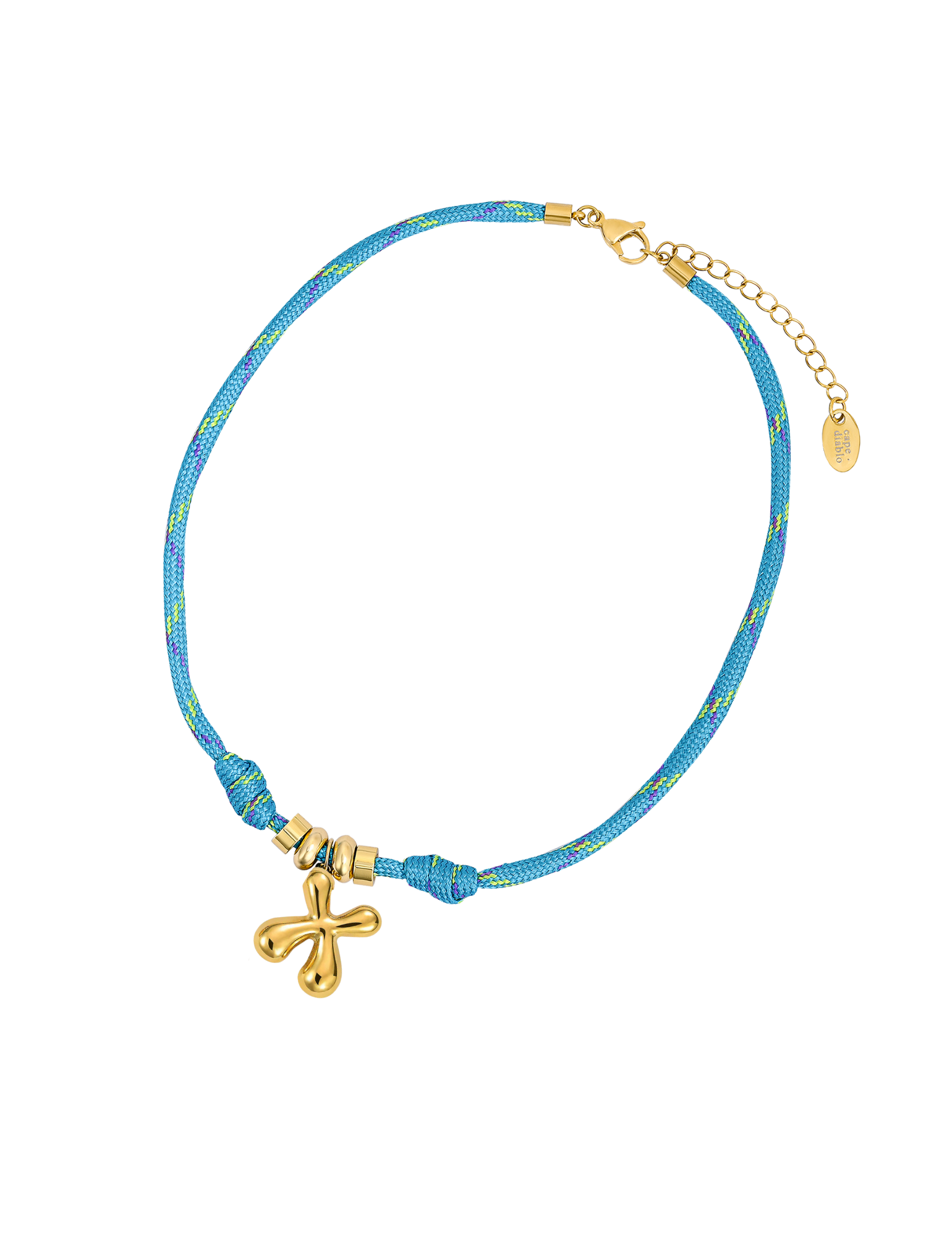 골든 버블 레터 로프 목걸이