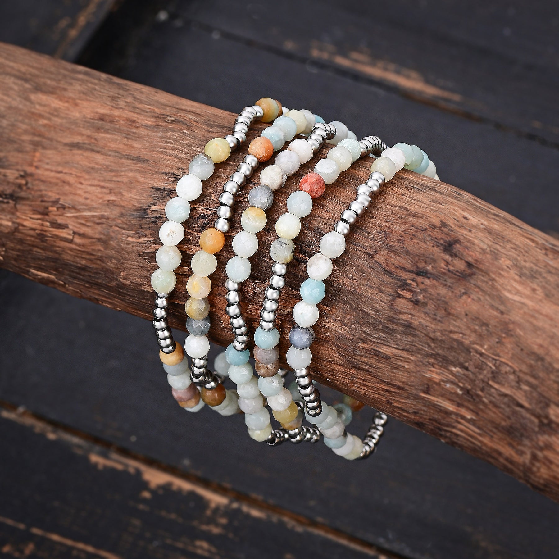 Amazonite Brilliance Bracelet Set