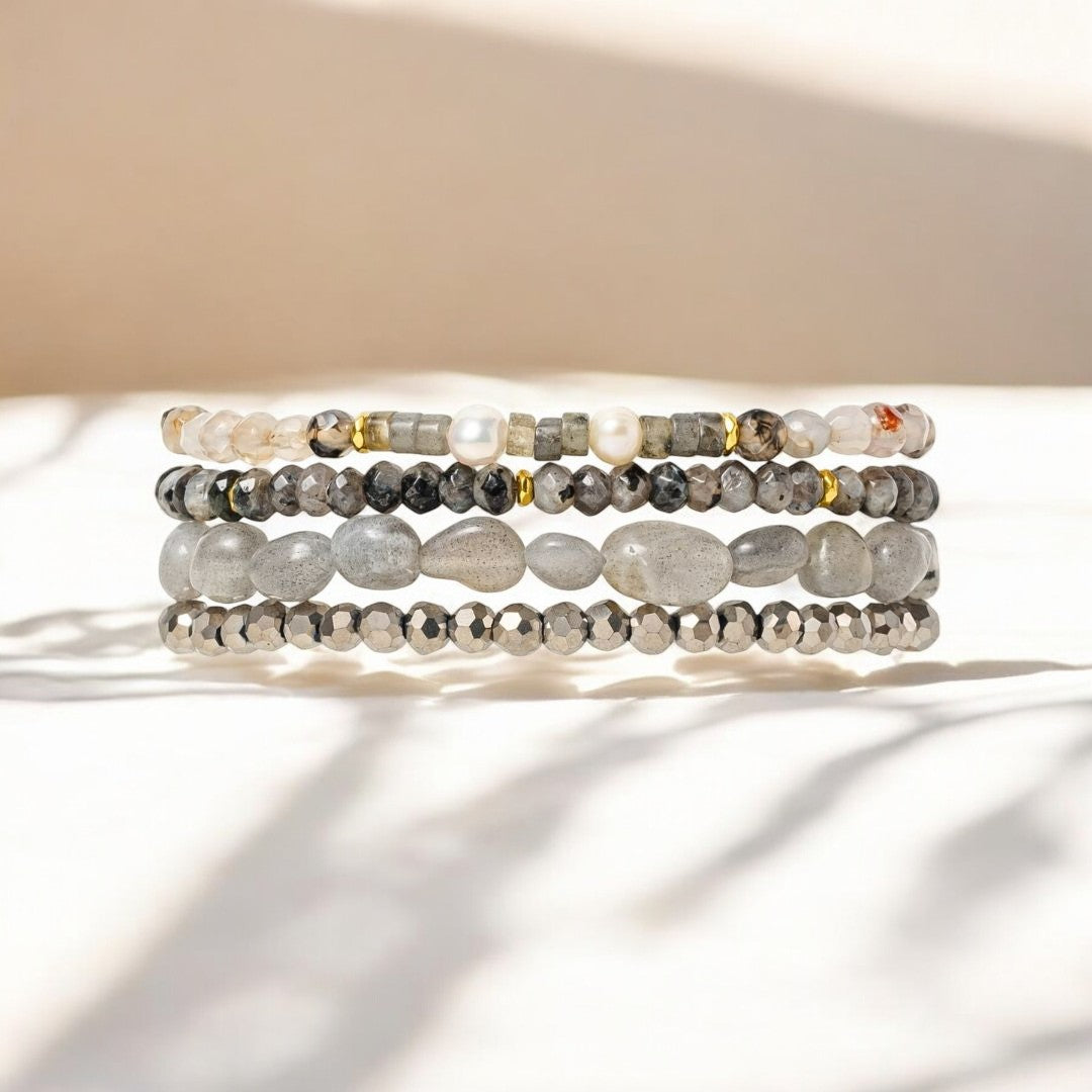 래브라도라이트 마노 퓨전 Apple Watch Strap
