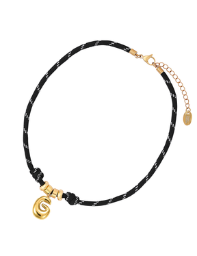 골든 버블 레터 로프 목걸이