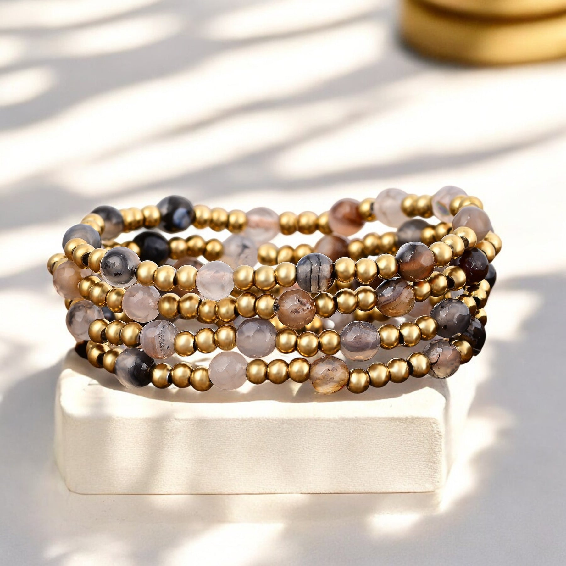 Agate Elegance Bracelet Set
