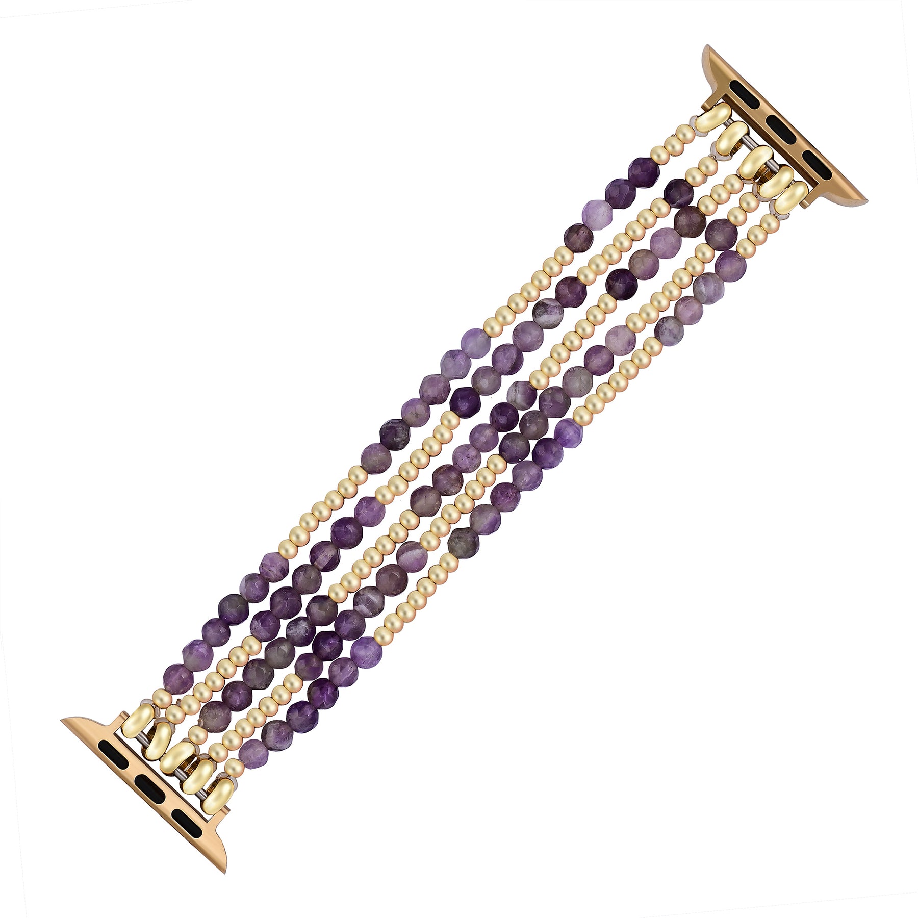 Golden Violet Amethyst Stretch Apple Watch Strap