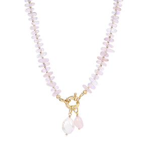 Rose Quartz Charm Necklace