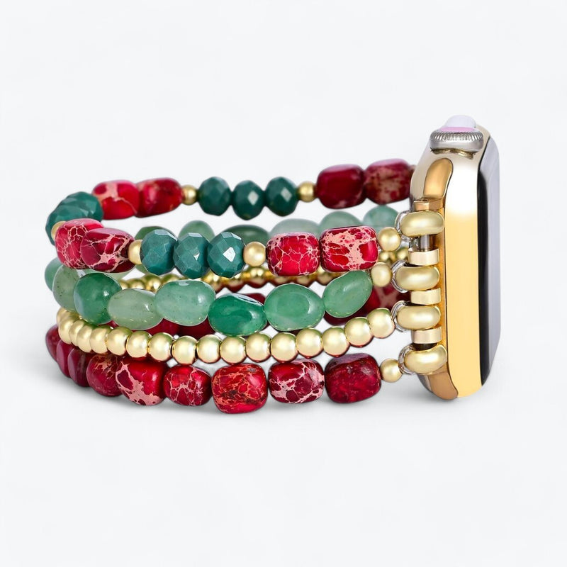 에버그린 골드 엘레강스 크리스마스 Apple Watch 스트랩