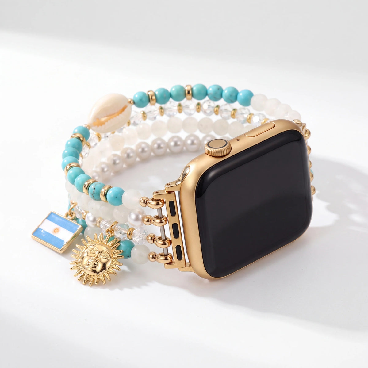 아르헨티나 알비셀레스테 스트레치 Apple Watch 스트랩
