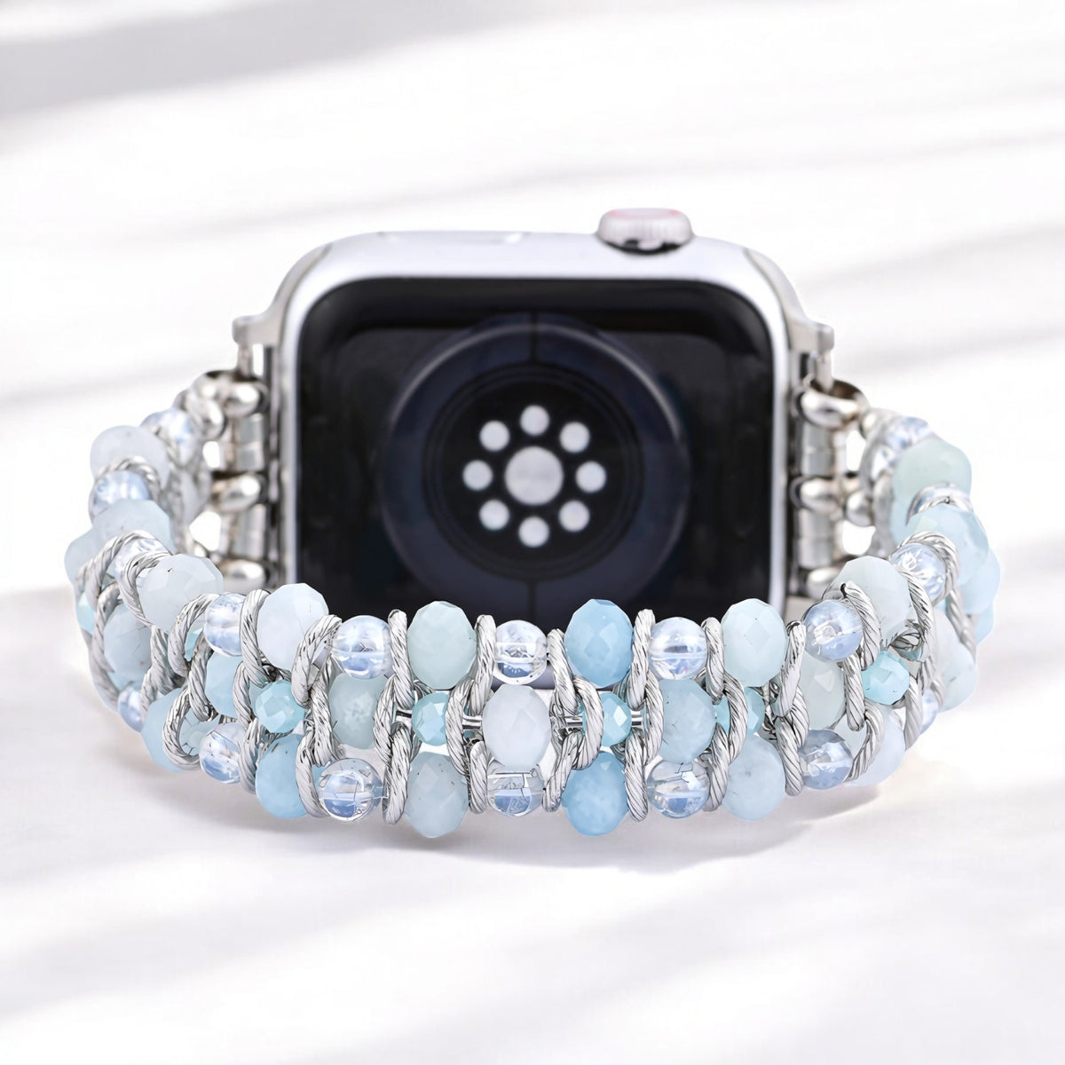 아쿠아마린 사파이어 꼬임 Apple Watch 스트랩