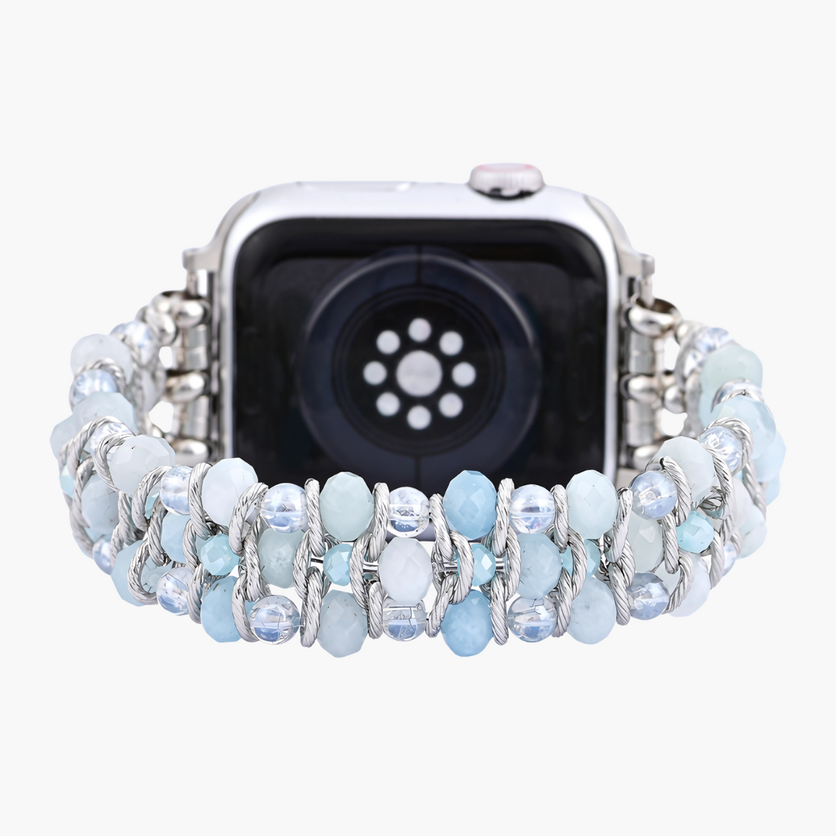 아쿠아마린 사파이어 꼬임 Apple Watch 스트랩
