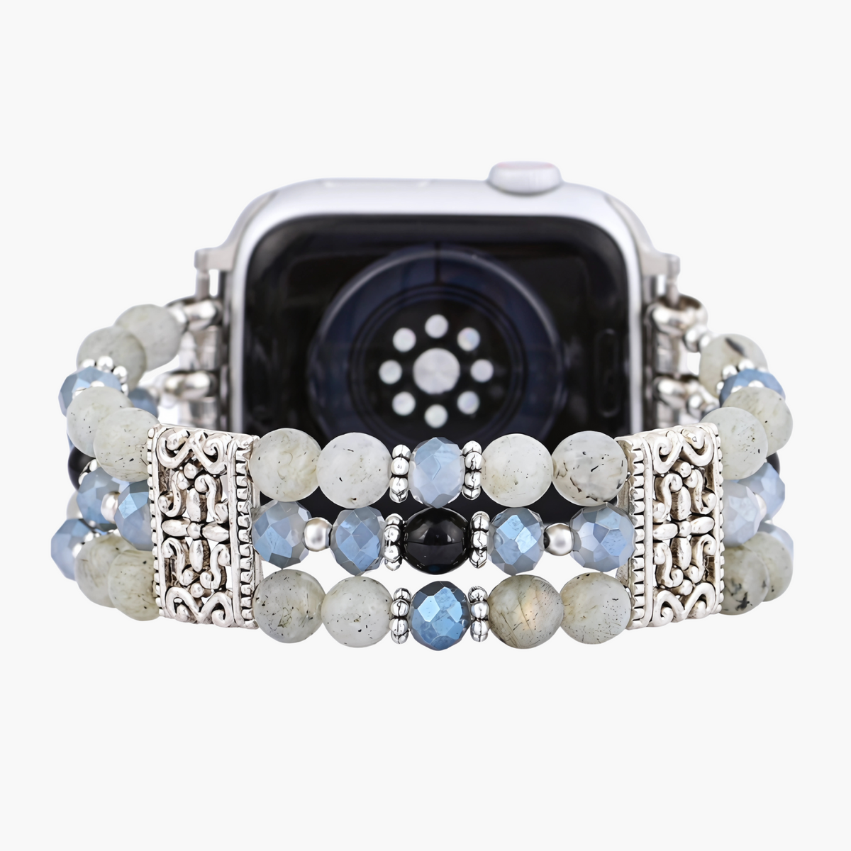장인정신이 깃든 라브라도라이트 인디고 스트레치 Apple Watch 스트랩