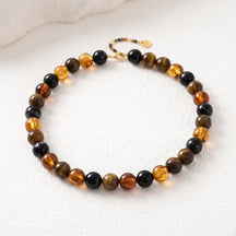 Chunky Gray Beaded Necklace