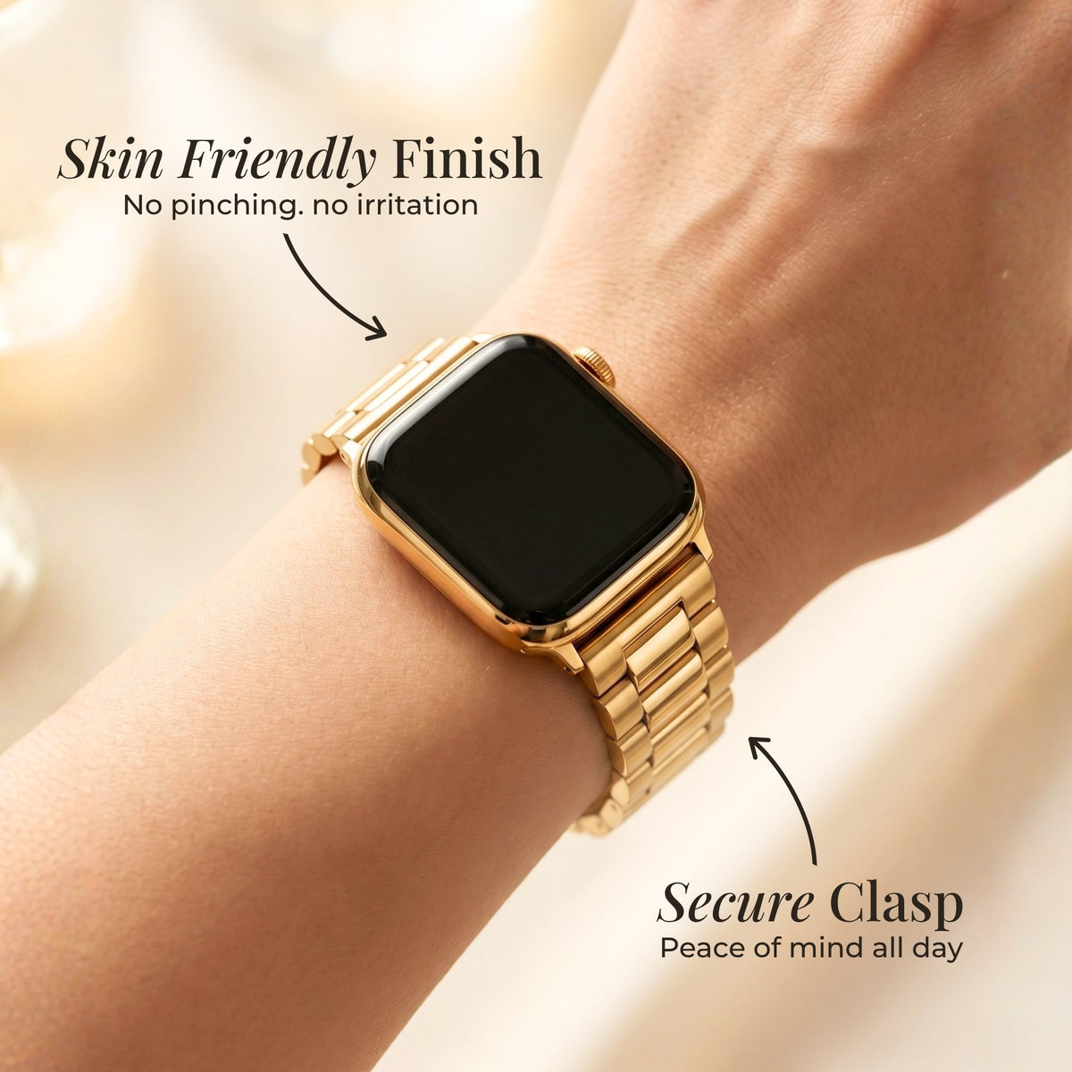 클래식 골드 럭셔리 Apple Watch 스트랩
