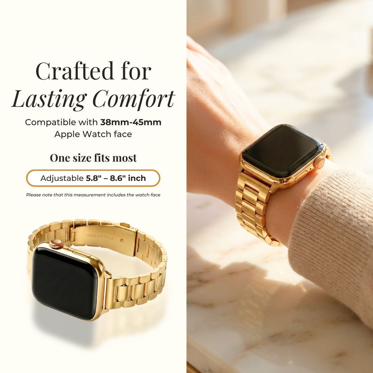 클래식 골드 럭셔리 Apple Watch 스트랩