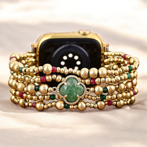 Merry Clover Gold Stretch Apple Watch Strap