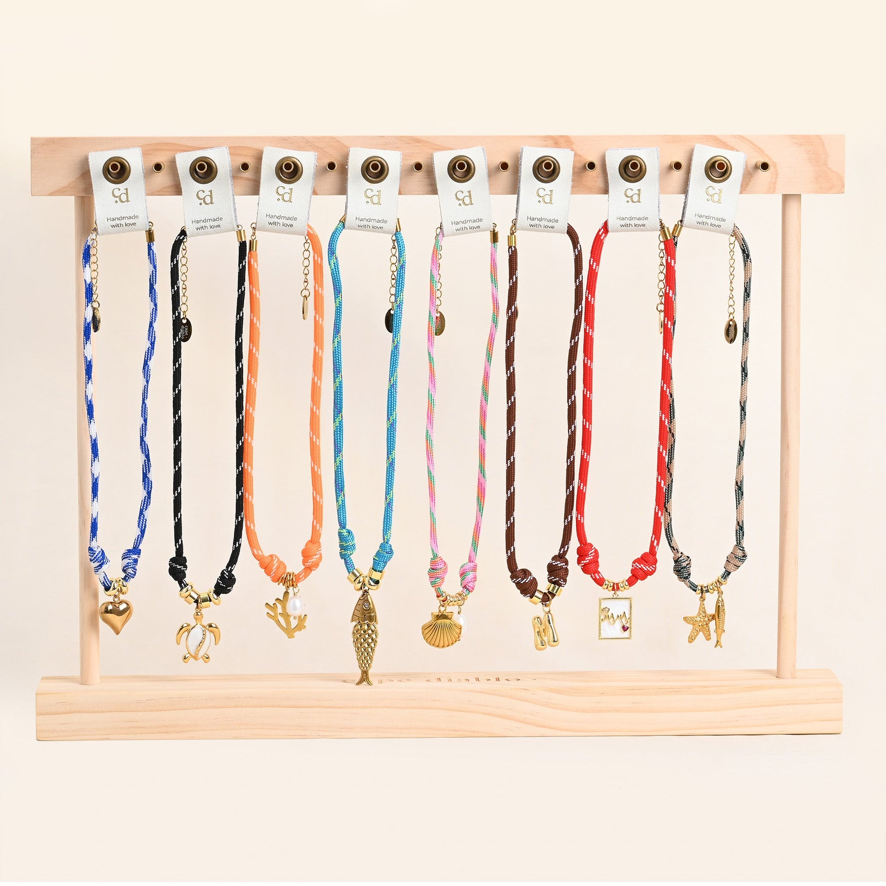 골든 버블 레터 로프 목걸이