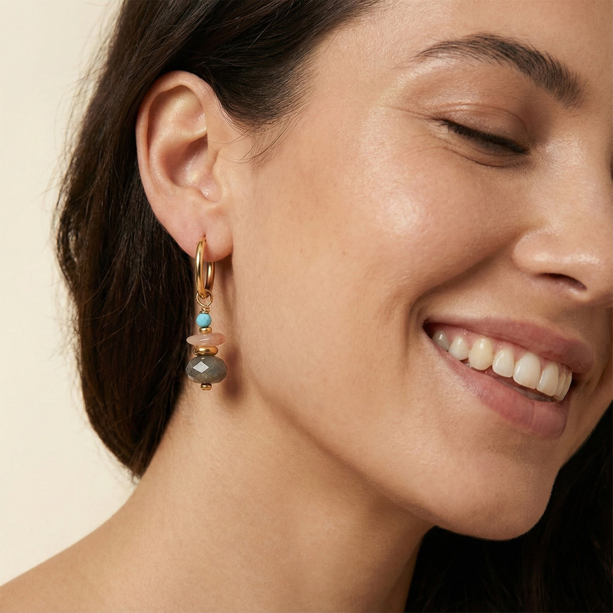 오로라 라브라도라이트 귀걸이