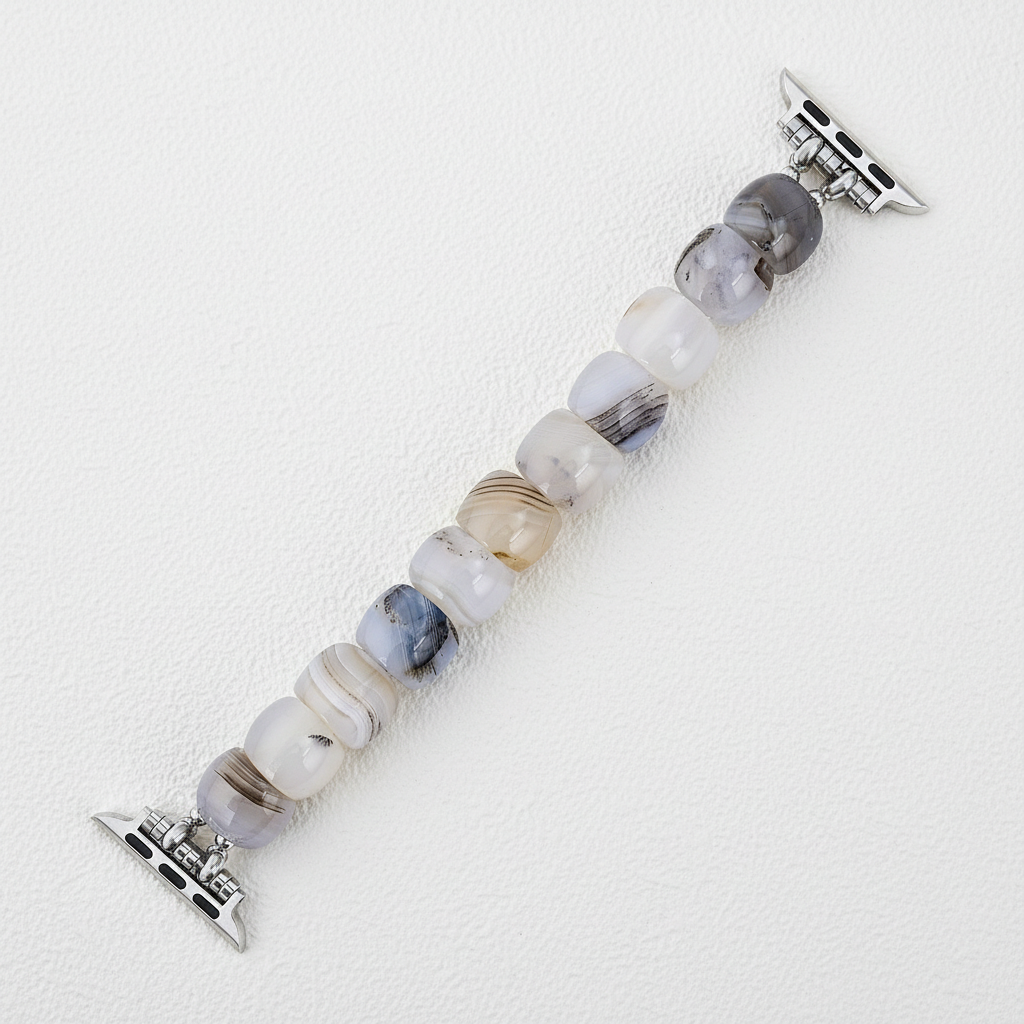 Ivory Aura Stretch Apple Watch Strap