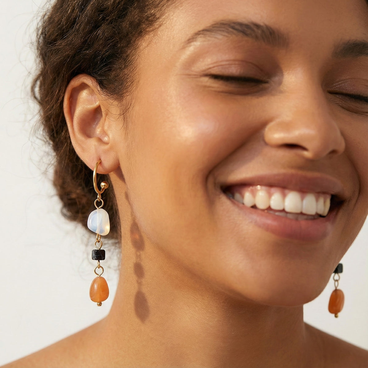 블러쉬 제이드 귀걸이