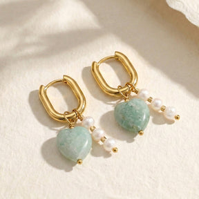아마조나이트 러브 귀걸이
