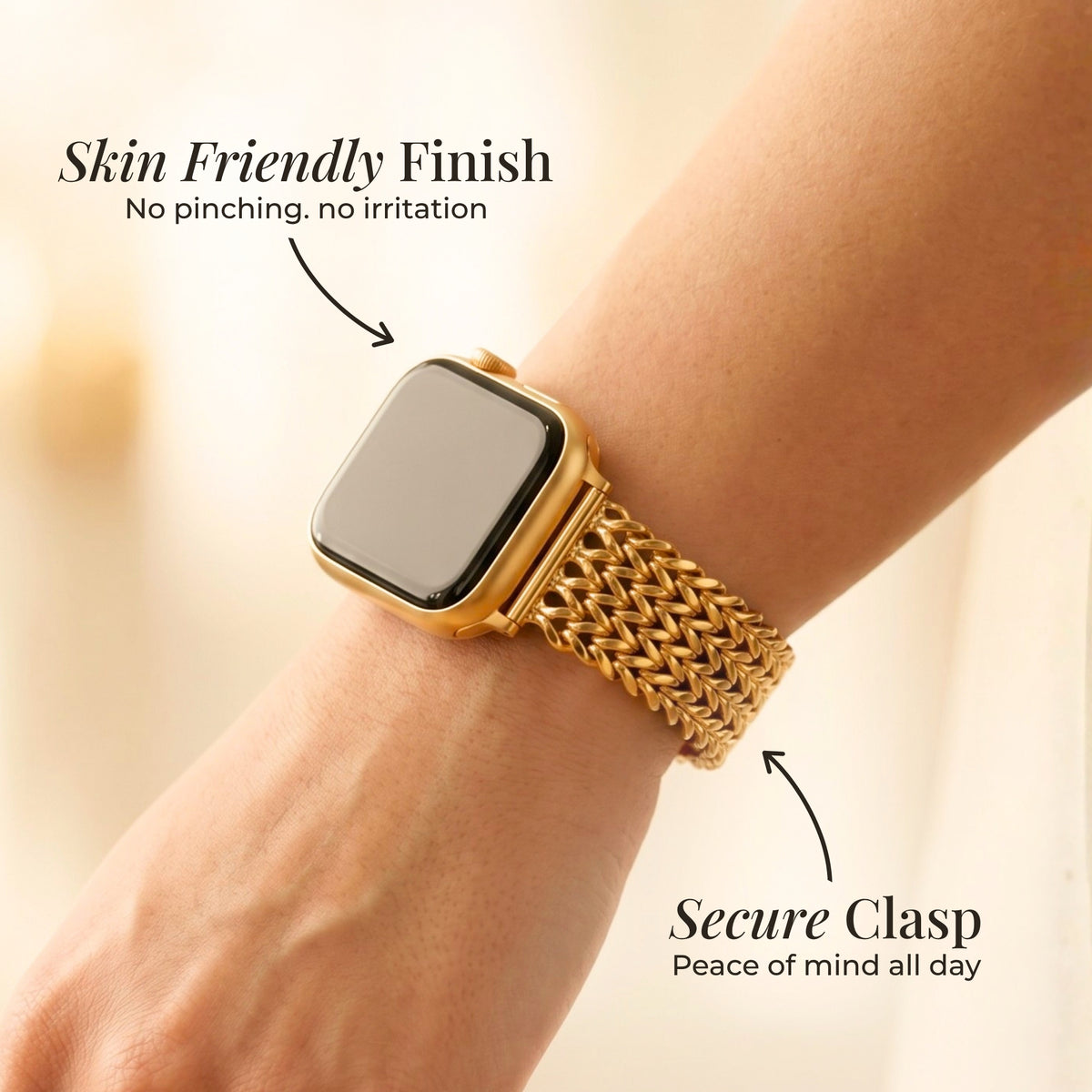 골드 체인 럭셔리 Apple Watch 스트랩