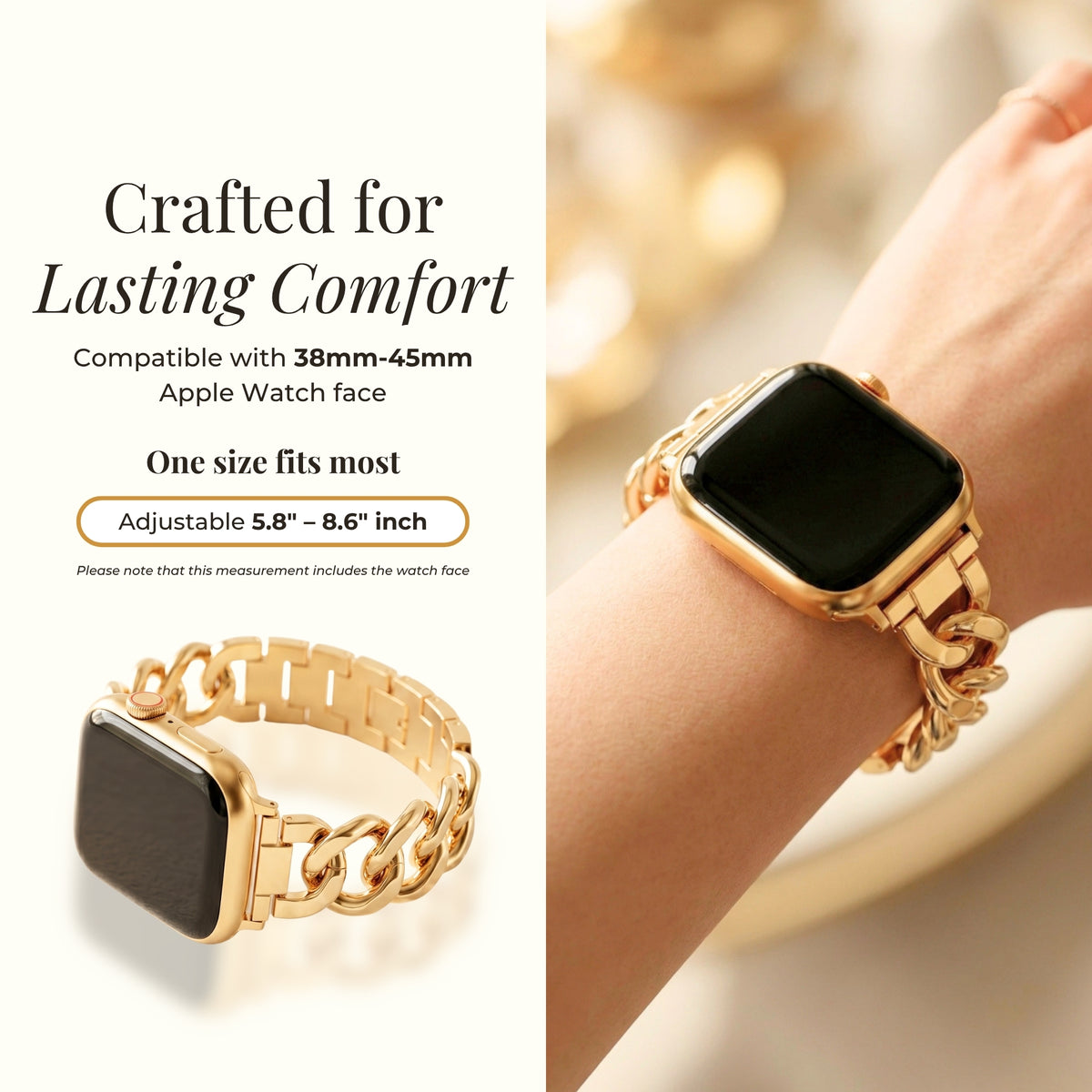 골드 우븐 럭셔리 Apple Watch 스트랩