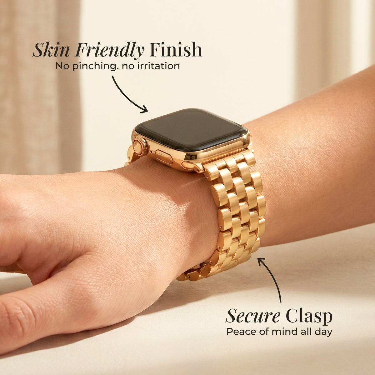 골든 시크 럭셔리 Apple Watch 스트랩