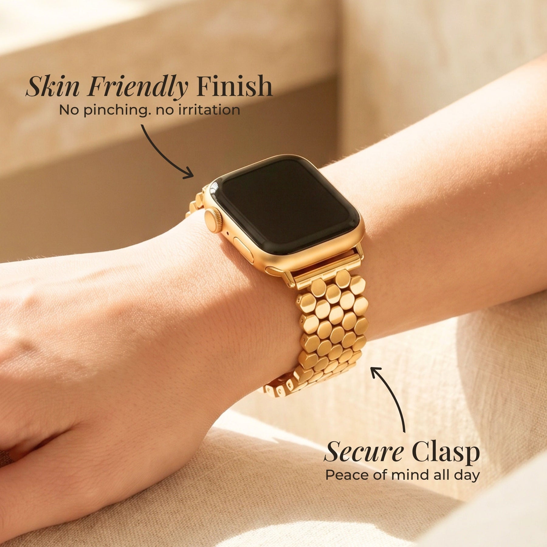 골든 허니콤 럭셔리 Apple Watch 스트랩