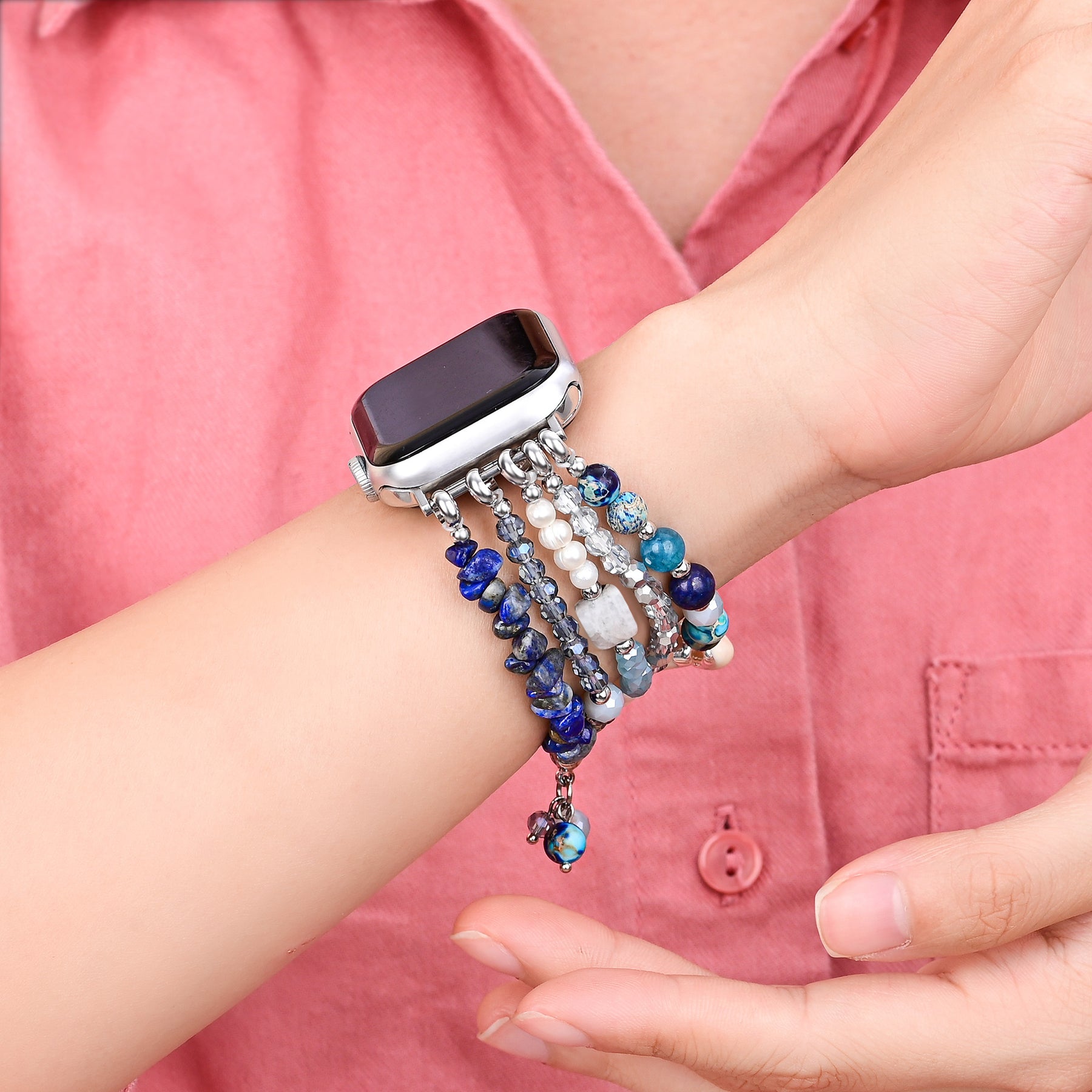 강렬한 재스퍼 글리머 스트레치 Apple Watch 스트랩