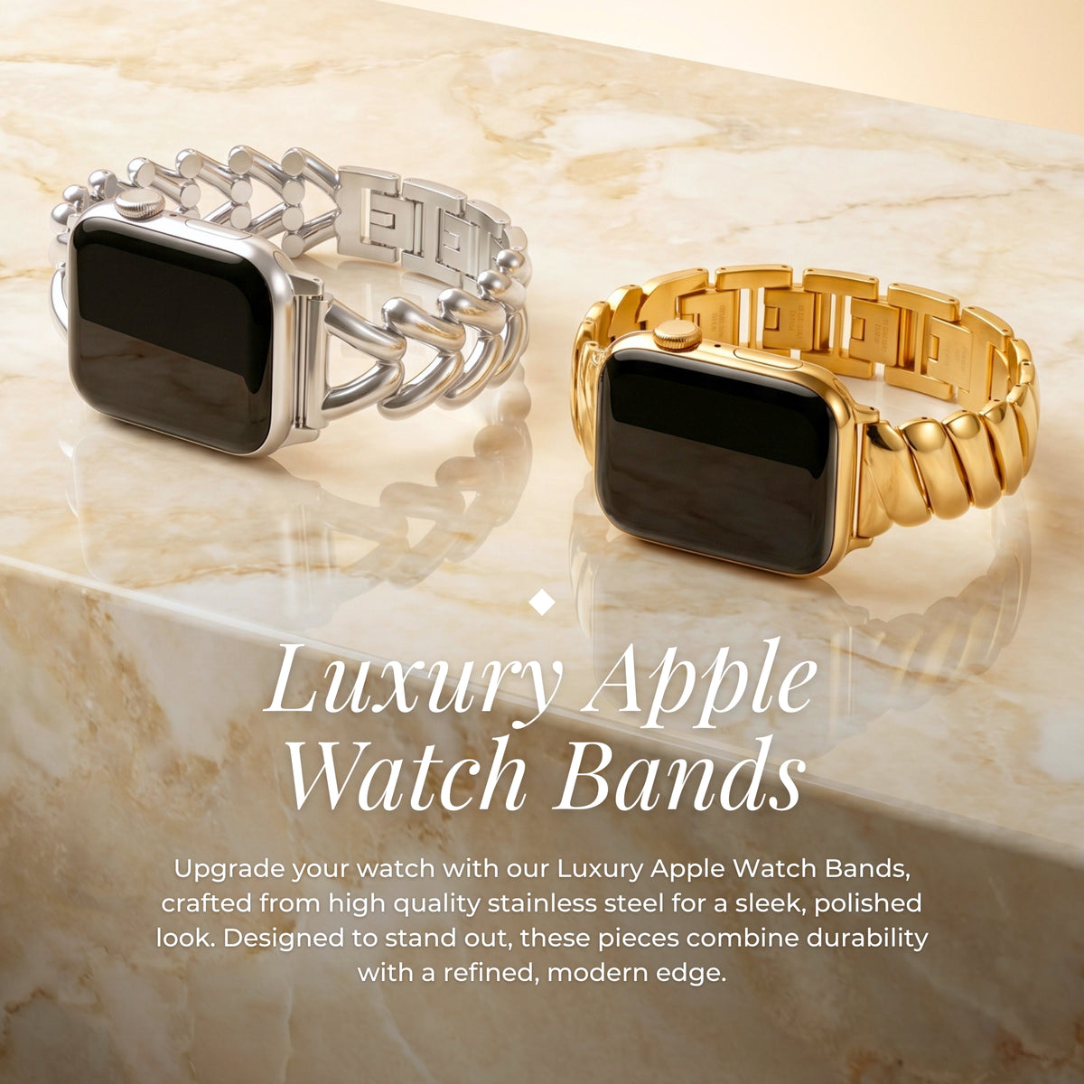 플래티넘 브레이드 럭셔리 Apple Watch 스트랩