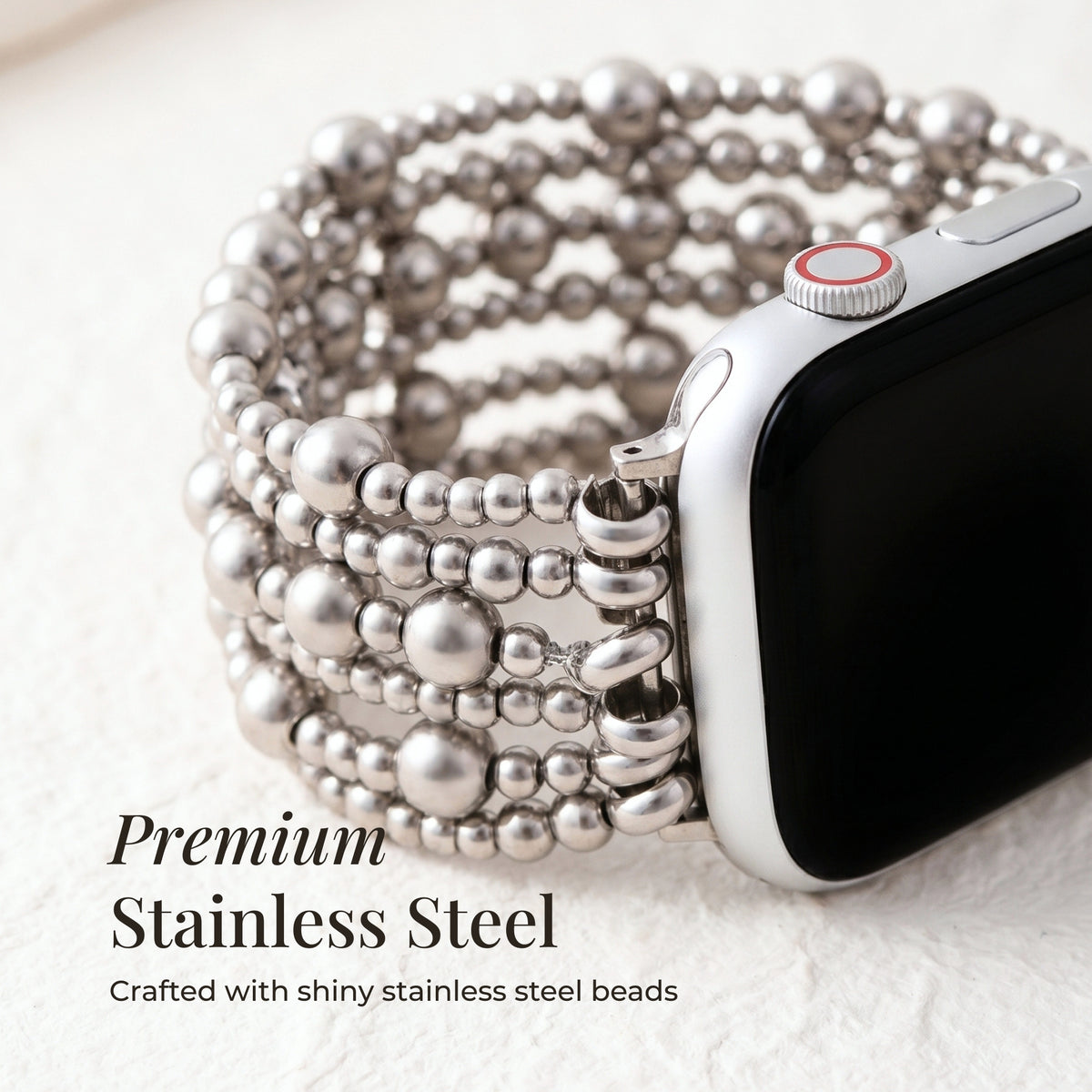 플래티넘 데뮬 스트레치 Apple Watch 스트랩