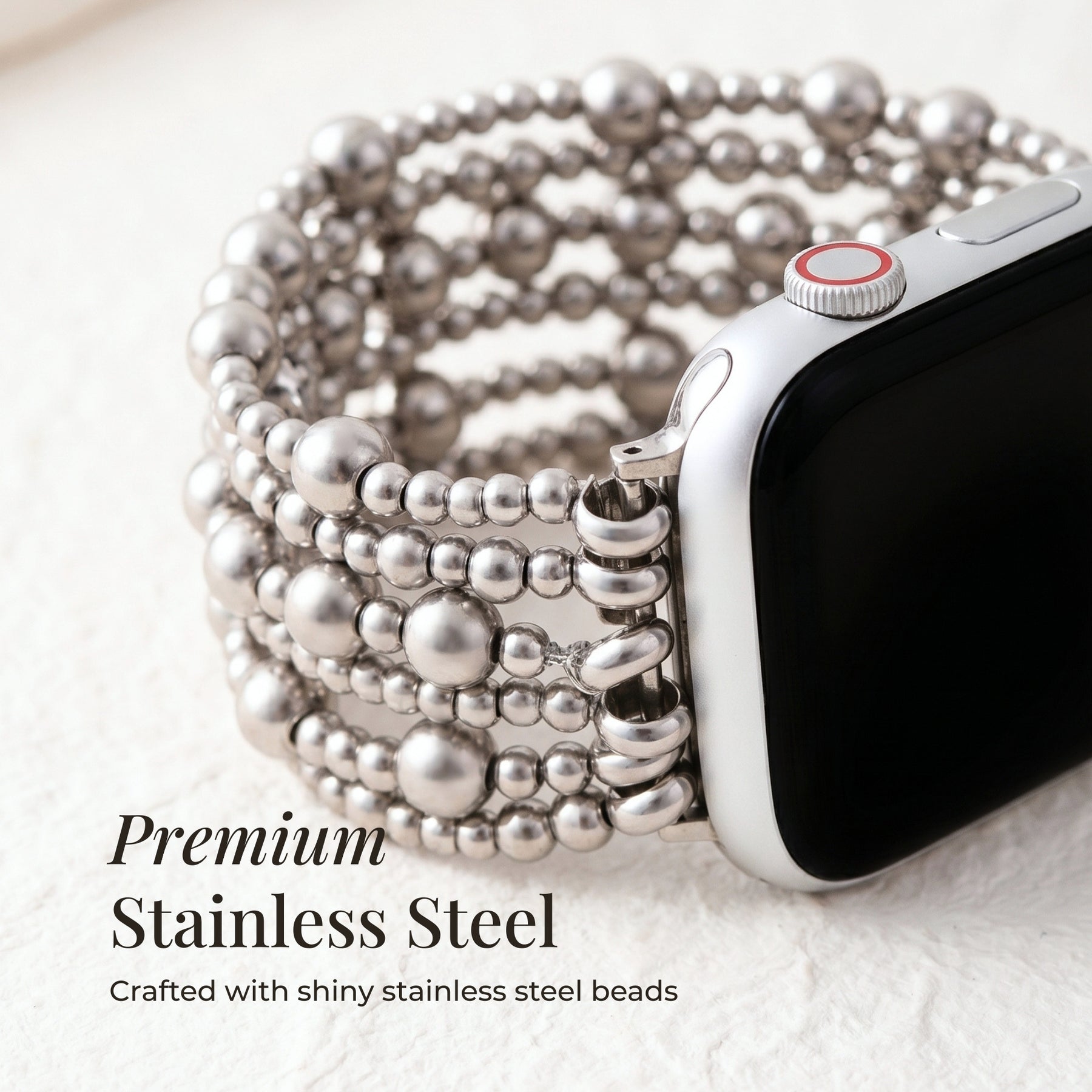 플래티넘 데뮬 스트레치 Apple Watch 스트랩